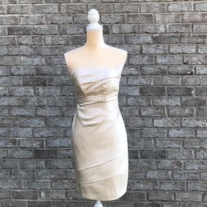 Size 2 Ivory Strapless Dress by David's Bridal
